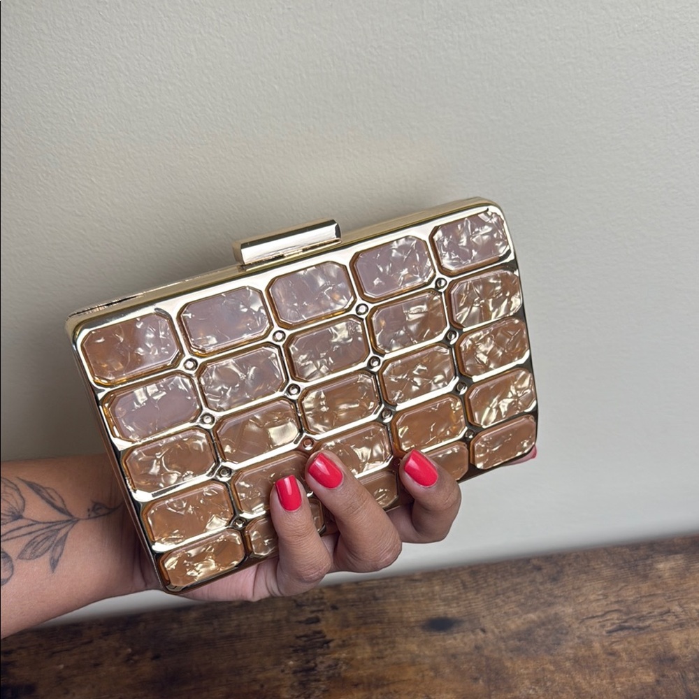 Gold and Pink Clutch